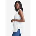 thumbnail image 3 of Jessica London Women's Plus Size Stretch Knit Hi-Low Zip Tunic, 3 of 4