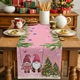 thumbnail image 4 of Table Runner 36 Inch Long - Cute Dwarfs Christmas Tree on PinkDecorative Table Scarf,Fir Leaves Xmas BallsDining Table Runners for Wedding Party Kitchen Dining Tables, 4 of 9