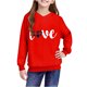 thumbnail image 5 of Sudadera con capucha y estampado de corazón de San Valentín, sudadera de manga larga para niños y niñas, chaqueta para niñas de talla mediana y grande., 5 of 7