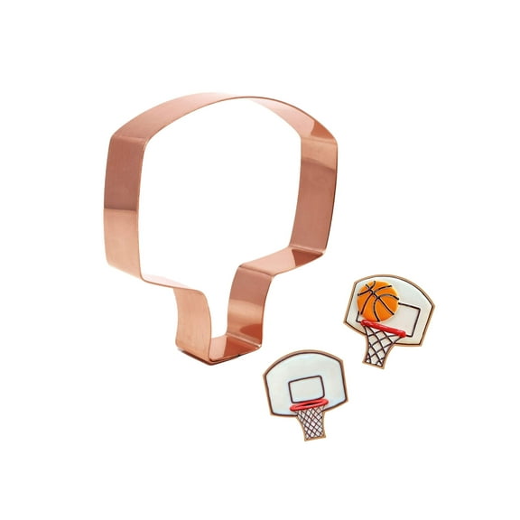 Basketball Goal Cookie Cutter, 3.25 x 3.5 inches, Handcrafted Copper by the Fussy Pup
