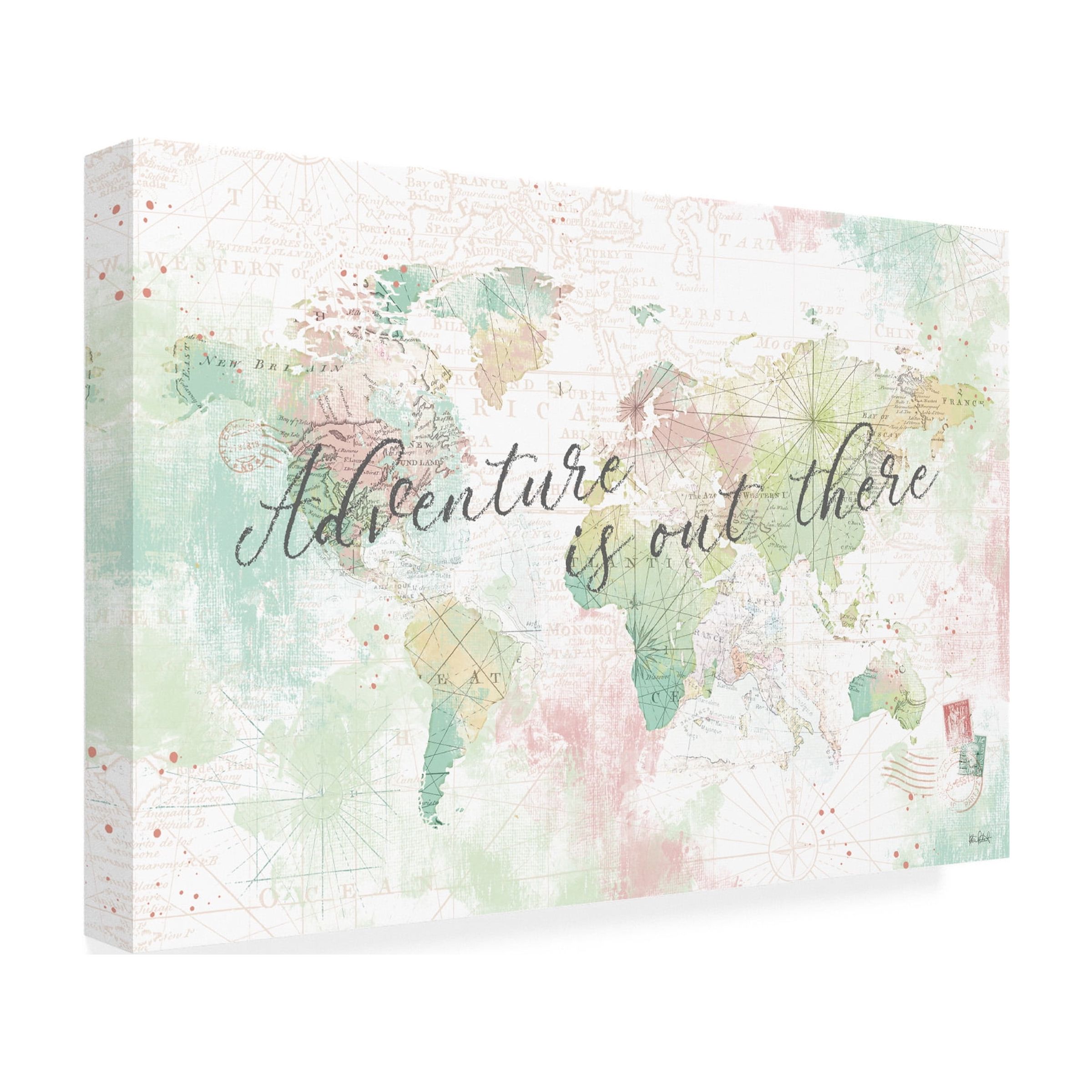 Trademark Fine Art 'World Adventure I' Canvas Art by Katie Pertiet