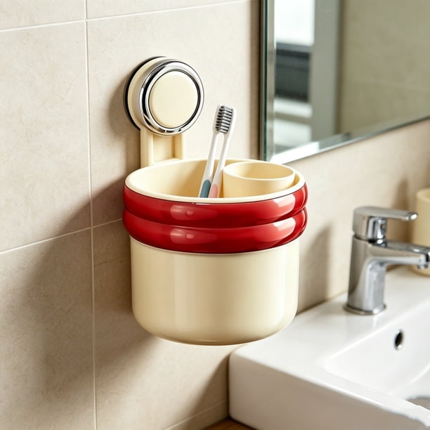 Cesta de Almacenamiento de Pared con Ventosas – Organizador de Baño Sin Perforaciones con Diseño de Drenaje para Almacenamiento En Ducha y Cocina.