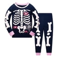 thumbnail image 4 of WERYOUNG Halloween Pajamas For Girls Skeleton Printed Long Sleeved Crewneck Top And Pants Kids Soft Cozy 2 Piece Sleepwear Loungewear Sets Trendy Homewear 2-3 Years, 4 of 4