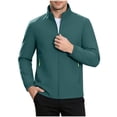thumbnail image 3 of Cmtiyu Fashion Jackets for Men Casual Long Sleeve Stand Neck Outdoor Zip Up Green Jackets with Zip Pockets XXS-3XL, 3 of 9