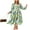 Green, variant on Wassery Women Floral Puff Sleeve Maxi Dress Bohemian V Neck Tiered Long Dress Layered Swing Dress Summer Beach Sundress Casual Beach Party Dress