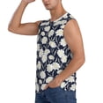 thumbnail image 3 of Goofa Daisies Flowers Printed Men's Sleeveless T-Shirt - Athletic Gym Workout Tank Top for Men - Moisture-Wicking, UPF 30+ Quick-Dry Muscle Tee-3X-Large, 3 of 8