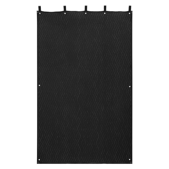 Soundproof Blanket 80 x 48 in Black Studio Curtain with Grommets for Window Door Light Blocker Music Recording