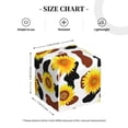 thumbnail image 4 of Fotbe Cow Print Sunflower Porta Pañuelos Decorativo de Cuero, Caja Cuadrada Moderna para Pañuelos Faciales, Organizador y Dispensador 5x5x5'', 4 of 7
