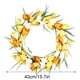 thumbnail image 2 of Guirnalda falsa Tulipán Colgador de puerta Decoración de flores de imitación Artificial para pared de banquete de boda, Amarillo claro, 40 CM Advancent HA9035-06B, 2 of 6