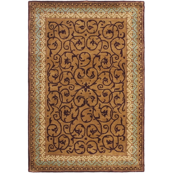 Safavieh Empire Flanagan Floral Wool Area Rug, Brown/Blue, 4' x 6'