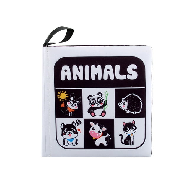 DPTALR Color Soft Book Nontoxic Fabric Baby Cloth Books Early Education Toys 8 Page Washable