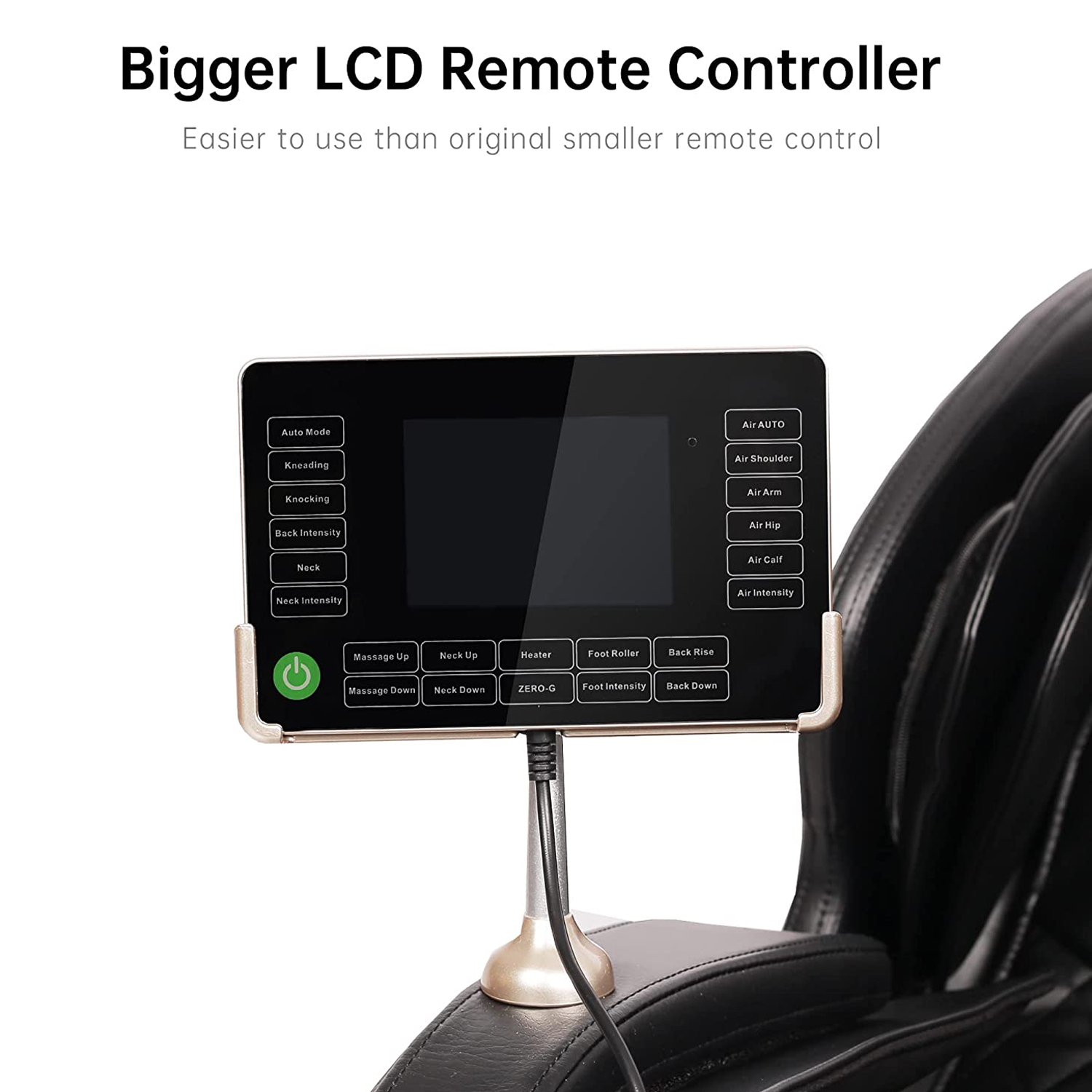 Real Relax S Track Massage Chair, Full Body Zero Gravity Shiatsu Recliner with Smart Voice Controller, Black - image 3 of 11