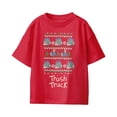 thumbnail image 2 of Trash Truck Sweater Stack Pattern Youth T Shirt (Red, XS-XL), 2 of 4