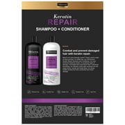 TRESemme Shampoo and Conditioner Set Keratin Hair Treatment, Paraben and Sulfate Free Shampoo Safe for Color-Treated Hair, Deep Conditioner for Dry Damaged Hair, Keratin Repair, 28 Fl Oz (2 Piece Se