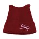 thumbnail image 1 of Sombreros Sombrero Orejas Al Vapor Pan En Forma Lazo Bordado Gorro De Punto Niños Mujeres Gorro, 1 of 2