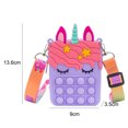 thumbnail image 4 of Monedero pop de unicornio para niñas, monedero pop para liberar estrés, recuerdos de fiesta de cumpleaños de Pascua, 4 of 5
