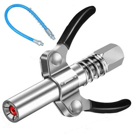 

Doolland Grease Gun Coupler-Grease Gun Tip Grease Fittings Duty Quick Release Grease Coupler Compatible with All Grease Guns 1/8 NPT Ends