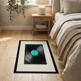 thumbnail image 3 of ODIKA 2'x3' Washable Doormat Record Vintage Vinyl Music Abstract Grooves Bold Border Shaped for Entryway, Kitchen, Laundry Room, Non-Slip, Low Pile, 3 of 7