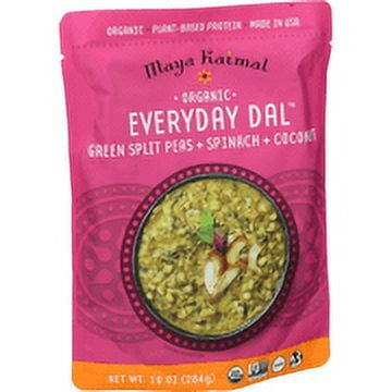 Maya Kaimal Organic Vegan Green Split Pea   Spinach   Coconut Everyday Dal, 10 oz [Pack of 6]