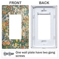 thumbnail image 3 of Yayeee Rocker Switch Wall Plate 3-Gang 6.5"x4.6" Home Decorative Outlet Cover, Beige Floral Garden, 3 of 6