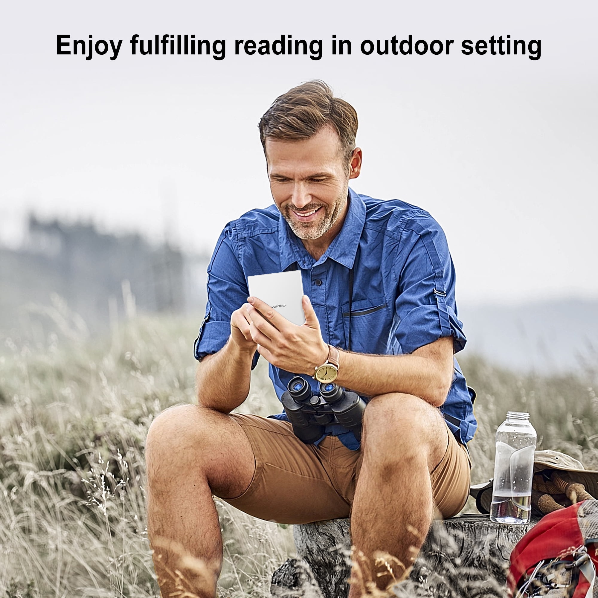Veidoo 5.8 inch Ebook Reader, HD Touch Screen Carta E-Ink Technology, 32GB ROM(TF Card Expansion to 64G), WiFi, Long Endurance, Android E-Reader with  Cover(Gray)