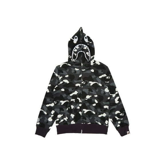 BAPE Men's City Camo Shark Full Zip Hoodie (SS23) Black, from StockX