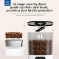 thumbnail image 6 of Smart Automatic Cat Feeder with WiFi APP Control, Stainless Steel Bowl, 6L/25 Cup Capacity for Dog and Cat, 6 of 8