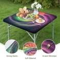 thumbnail image 4 of Colorful Tie Dye Spiral Galaxy Pattern Square Fitted Tablecloth with Elastic Edge,Square Table Cover,Washable Elastic Table Cover for Home Kitchen Party Decor 36"x36", 4 of 6