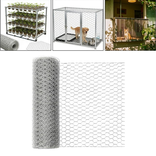 Malla de alambre para cercas de gallinero, protector de corteza de árbol para patio, jardín, balcón, animales 04 mx15 m