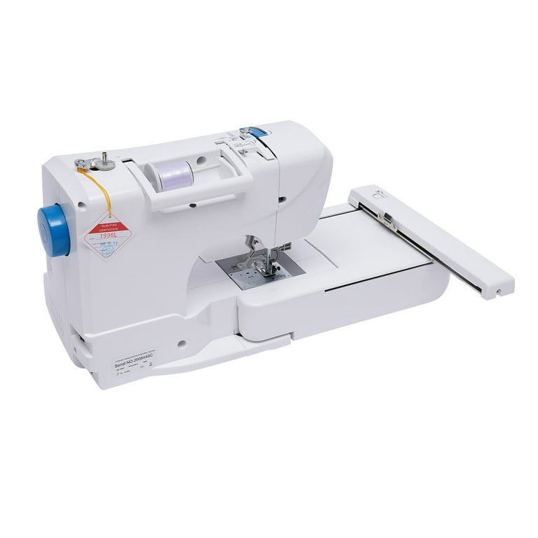 Miumaeov Embroidery Machine 75 Built-In Designs 111 Built-In Stitches Hat Embroidery Machine with 4 inch x 9.2 inch Embroidery Area and Large 7 inch