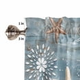 thumbnail image 5 of Hokiten Rod Pocket Curtain Valance, Teal Coastal Octopus Farmhouse Window Valance for Living Room, Bedroom, Kitchen Nautical Starfish Coral Beach 54"W x 18"L, 5 of 8