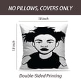 thumbnail image 2 of LALILO Throw Pillow Covers Girls Afro Black Afro Girls Woman Cushion Cover 18" x 18", 2 Pack, 2 of 6