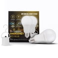 thumbnail image 1 of Emergency LED Light Bulb, Daylight White, 9W Portable Rechargeable Bulb, UL Listed, 2-Pack, 1 of 5