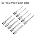thumbnail image 3 of Uxcell 20 Pcs Aiguille de Distribution en Acier Inoxydable 8-18G, Aiguille de Colle 1 Pouces Embout Émoussé, 3 of 6