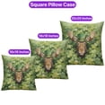 thumbnail image 5 of Happy Moose Welcome St Patrick's Day Lucky Shamrocks Clover Pillowcase Double Sided Deer Wild Animals Lover Pillow Case Covers - 22001, 5 of 5