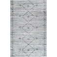 thumbnail image 2 of nuLOOM Stride Leather Tribal Flatweave Area Rug, 4' x 6', Gray, 2 of 4