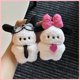 thumbnail image 2 of LLavero de peluche Kawaii Sanrio, juguetes de muñecas, lindo Pochacco, colgante de felpa, accesorios de coche, colgante de bolsa de dibujos animados, regalos de navidad, 2 of 4