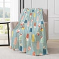 thumbnail image 3 of Movie Night Popcorn Throw Blanket 60x80 in, Fun Cinema Pattern Blankets for Couch Bedroom Living Room Indoor Decor, Lightweight Soft Cozy Bedding Birthday Gift for Kids Boys Adults, 3 of 6