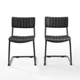 thumbnail image 2 of Crosley Furniture Conrad 2Pc Cantilever Dining Chair Set in Distressed Black, 2 of 9