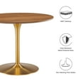 thumbnail image 5 of Modway Pursuit 40" Engineered Wood Top Dining Table in Walnut Gold, 5 of 7