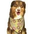 thumbnail image 5 of Dog Bandanas, Donut Print Yellow Adjustable Dog Scarf Triangle Bib Handkerchief Accessories for Small Medium Large Dogs, Cats, Pets, 5 of 6