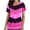 Hot Pink, variant on Cameland Nursing Uniform for Womens Scrubs Tops Color Block Casual Working Uniform with Pockets V-Neck Work Utility & Safety Tops Nursing Worker Protective Clothing Top