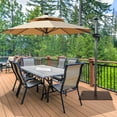 thumbnail image 4 of Costway Parasol Carré de Patio 50 Lb Base Support Parasols de Marché Poignée Roues, 4 of 10