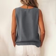 thumbnail image 4 of Fewfanhot Tops for Women Trendy Summer Summer Casual Sleeveless Button Down Tank Tops Fashion Work Waistcoat, 4 of 9