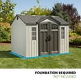 thumbnail image 6 of Lifetime Polyethylene Outdoor Storage Shed, 8' x 8' x 10', Gray (60243), 6 of 9