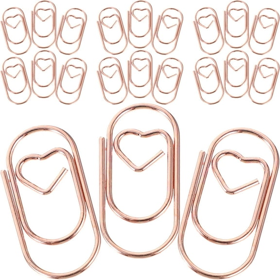 100 Pcs Paper Clip Metal Mini Clips Diary Office 100pcs (Rose Gold) Trustworthy