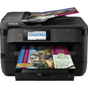 Epson WorkForce WF-7720 Wireless Wide-format Color Inkjet Printer with Copy, Scan, Fax, Wi-Fi Direct and (Best Large Format Flatbed Scanner)
