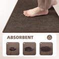 thumbnail image 3 of PABUBE Woven Brown Kitchen Rug, 17"x47", Non-Slip and Absorbent Floor Mat for Sink or Hallway, Machine Washable Soft Rug, Durable Indoor Use, 3 of 7