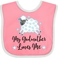 thumbnail image 3 of Inktastic Godmother Godson Lamb Boys Baby Bib, 3 of 4