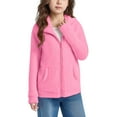 thumbnail image 3 of ZyeKqe Girls Hoodie Jacket Zip up Fleece Warm Winter Coat Casual Solid Color Outwear Sweatshirts with Pockets, 3 of 7